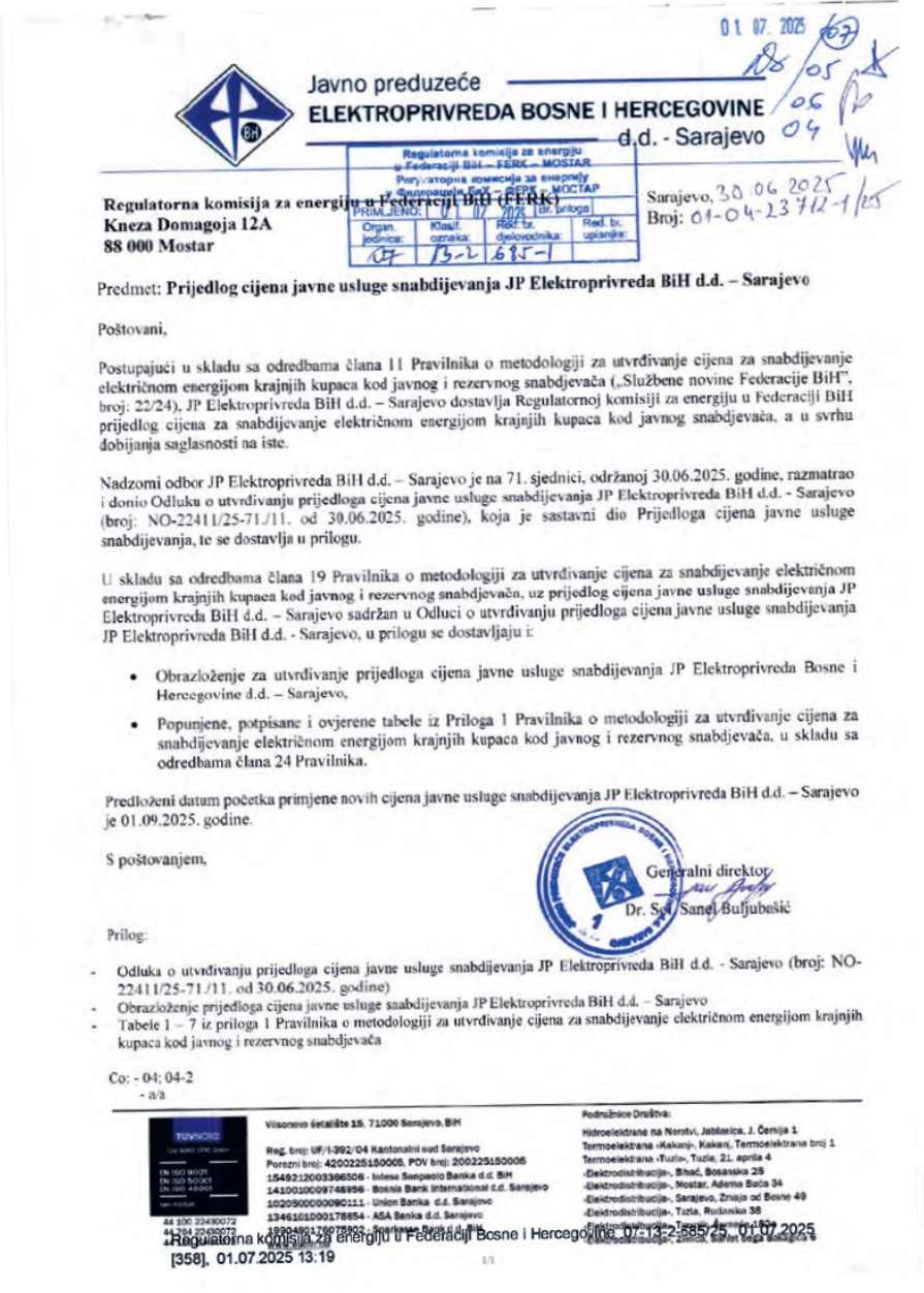 EPBiH poskupljenje struje bazirala na nepostojećem uvozu EPBiH poskupljenje struje bazirala na nepostojećem uvozu