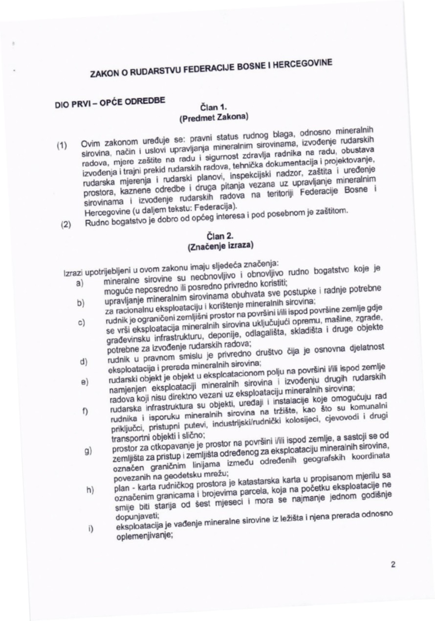 Glavni kvalitet Zakona o rudarstvu FBiH je to što neće biti usvojen? Glavni kvalitet Zakona o rudarstvu FBiH je to što neće biti usvojen?