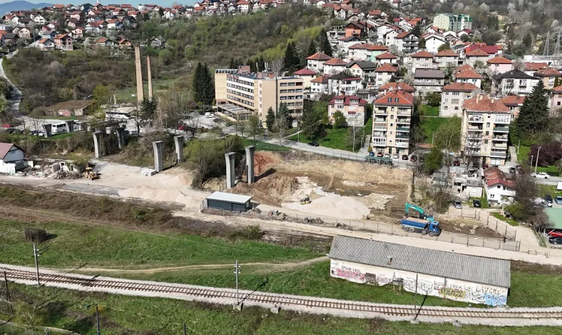 Prva transverzala pred početkom, Penny gradi novi objekat Snimak iz zraka radova na parceli Penny Plus
