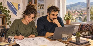 Kako pokrenuti SaaS firmu u BiH: od prvog kupca do pretplate Ilustracija malog tima koji razvija prvu verziju SaaS aplikacije.